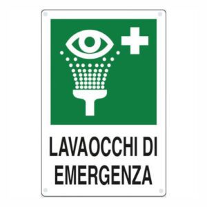 Cartello Lavaocchi di Emergenza