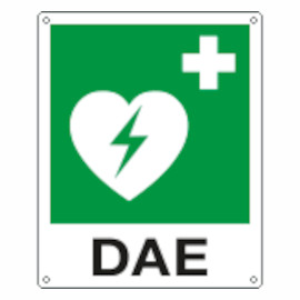 Cartello Defibrillatore di Emergenza