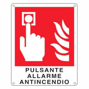 Cartello Pulsante Allarme Antincendio